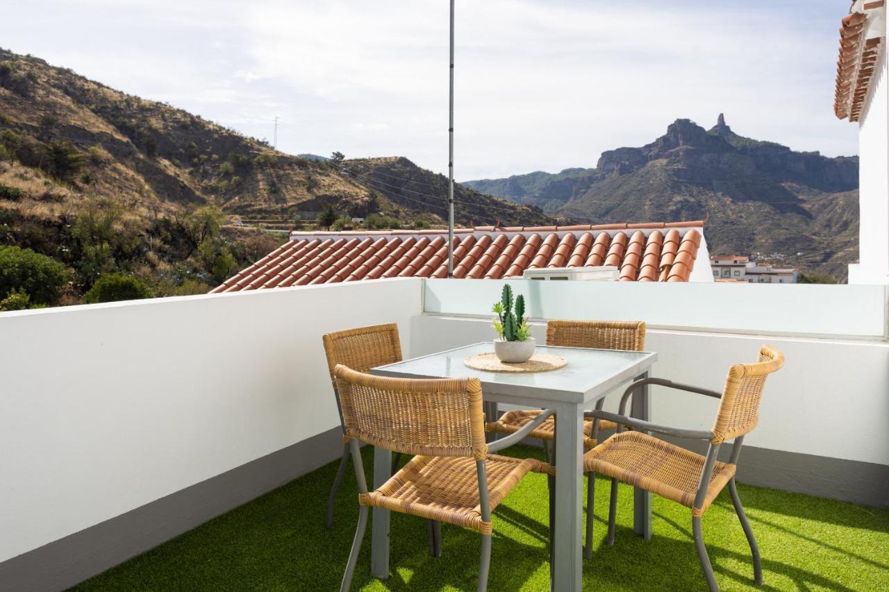 Casa Evaristo with Roque Nublo view Tejeda  Exterior foto