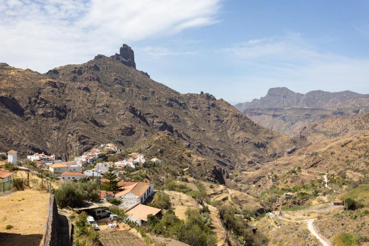 Casa Evaristo with Roque Nublo view Tejeda  Exterior foto