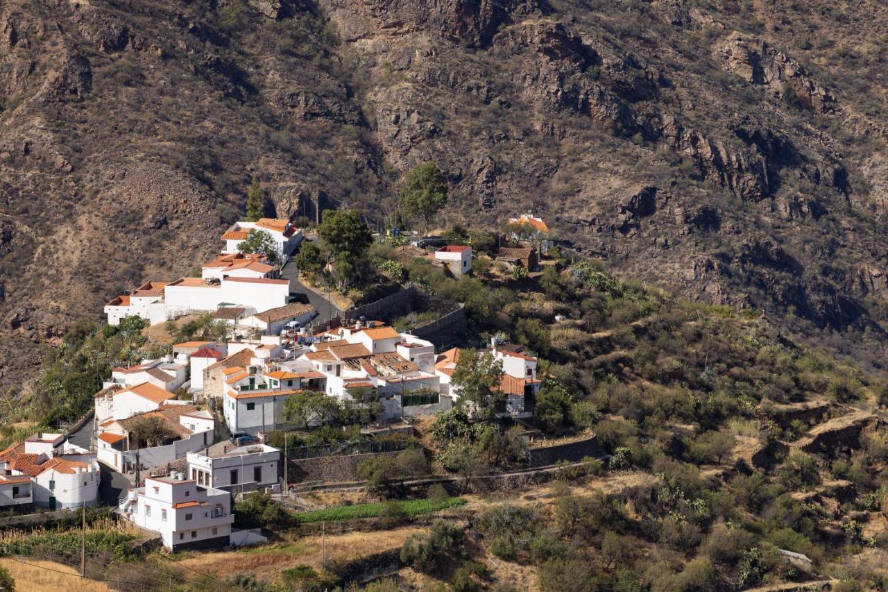 Casa Evaristo with Roque Nublo view Tejeda  Exterior foto